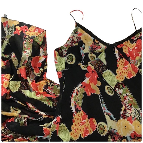 Manon Babtiste USA Tropical Floral-Print Strapless High-Low Ruffle Dress L - Picture 3 of 15